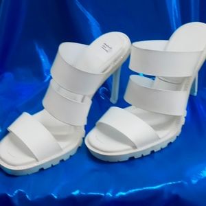 White Sandler heels